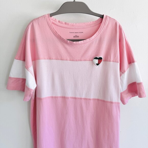 Tommy Hilfiger Light Pink T-Shirt Cotton Dress - Picture 4 of 5